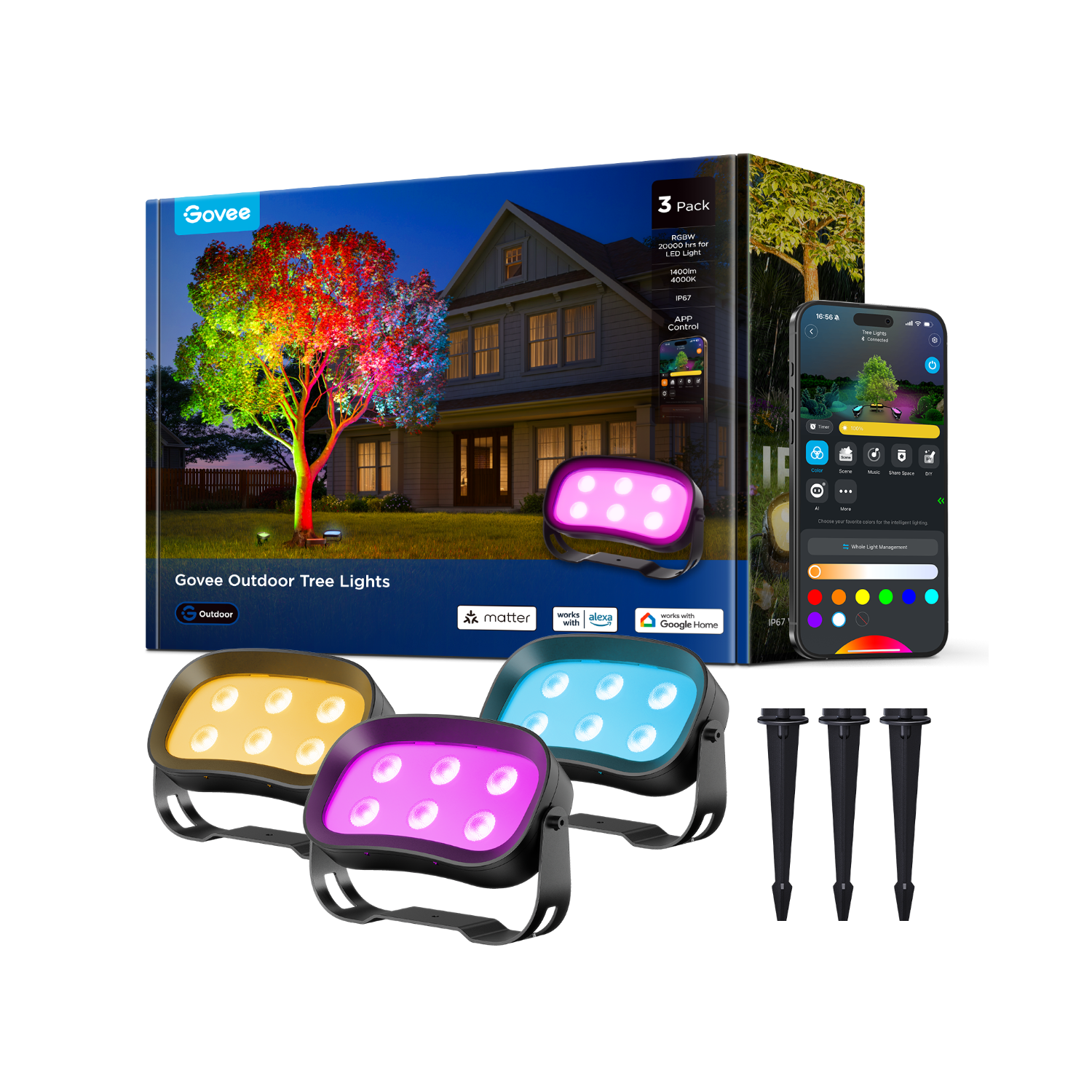 Refurbished Govee Outdoor Tree Lights